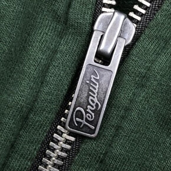 Penguin by Munsingwear Boys' Zip Front Jacket Green Yellow XL W/ Penguin Logo - Picture 10 of 11